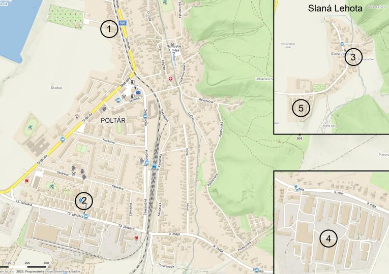 Mapa lokalít